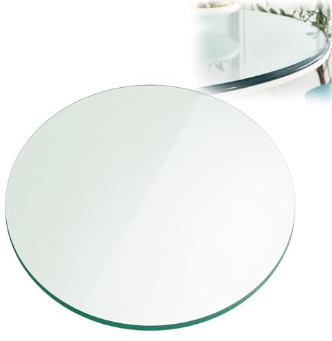 HJXGQJM Glasplatte Rund Tischplatte，Runde Tischplatte Aus Gehärtetem Transparent Glass, Outdoor Glastisch Einfach Zu Säubern, for Hotel, Bankett Und Familientische(80CM(32INCH))