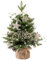 DUOJIN Árboles de Navidad artificiales, decoración navideña, mini árboles de Navidad artificiales giratorios con iluminación, copos de nieve, estrellas y conos, 50 cm