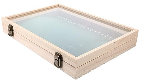 Warmhm Schmuck-display-box Mit Ring-halter Für Ohrringe Und Anhänger Kompakte Schmuck-box-organizer Aus Stabilem Material Für Aufbewahrung