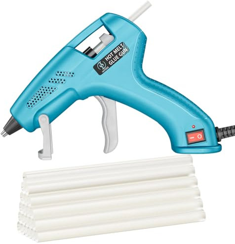 HHYSSG Pistola Colla a Caldo Pistola Colla a Caldo Professionale con 30 stick di colla a caldo da per Arte DIY a Scuola Riscaldamento Rapido 220-240V/50Hz‌ (l, s)