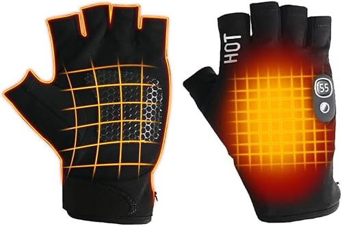 OBEST Beheizte Handschuhe Damen, Winter-Motorradhandschuhe, USB Wiederaufladbare Handwärmer Damen Herren Outdoor Heizhandschuhe für Ski Snowboarden Radfahren Wandern, 3 Einstellbare Temperaturen