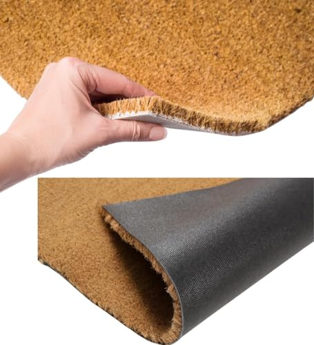 SERDECO DECORACION | Felpudo Entrada Casa de Coco Natural Altura 16 mm (60x100cm) | Antideslizante, Muy Resistente y Ecológico. Ideal para Casas, Oficinas, Hoteles o Cualquier Tipo de tránsito.