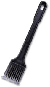 ARCUS Brosse de nettoyage pour barbecue 30 cm – Charbon de bois, gaz, four électrique – Lame de nettoyage en acier inoxydable – Poignée ergonomique en plastique – Poils métalliques de 1,2 cm – Facile