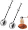 2Pack Flour Duster Filter Sifters - Food Grade Stainless Steel Flour Shaker Powdered Sugar Duster, 5 CM Spherical Dressing Spice Dispensers for Bread Cakes, Cooking Baking Tool for Pastry Chefs