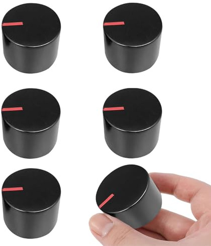 JINJUMEI 6 Stück Gaskochfeldknopf, Kochknöpfe für Gasherd Gasherd, Drehknopf 6mm D-Schaft, Universal Locks & Steuerung, Knöpfe & Schalter für Herd Ofen Ersatz