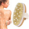 Trockenbürste, Körperbürste, Peelingbürste, natürliche Borsten, Badebürste zum Entfernen abgestorbener Haut, Peeling, Reduziert Cellulite, Massage-Bürste