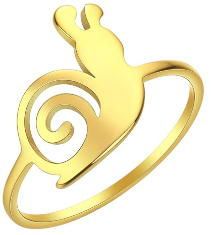 IOETSEUT Bague Bijoux pour Dames Escargot Bague Escargot Bijoux Animal Forest Bague Minimaliste Idée Cadeau pour Femmes