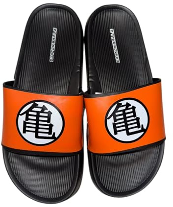 SaoTi Chanclas Dragon Ball - Sandalias Z Deportivas color Naranja y Negro - Para Playa, Piscina y Verano casual (Naranja, Sistema tallas calzado EU, Adulto, Hombre, Números, mediano, 41)
