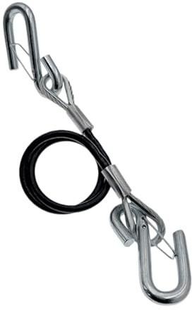 Fune di traino – di traino – 70 cm con gancio zincato S regolabile corda d'acciaio rinforzata per auto SUV