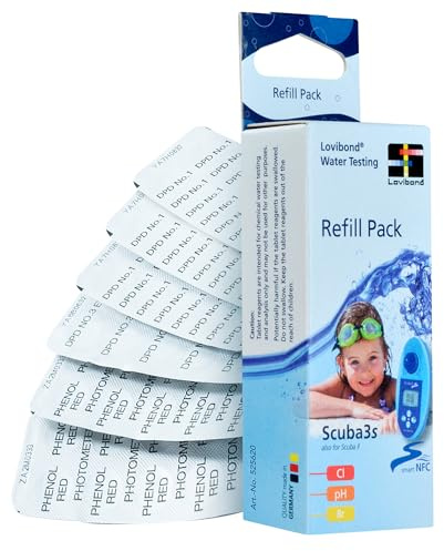 Lovibond Refill Pack Cl2-pH – 60 Reagenztabletten für Scuba II & 3s – Hochpräzise Wasseranalyse – Chlor, pH-Wert – Für Pools & Whirlpools – Einfache Anwendung – DPD No.1, DPD No.3 Evo & Phenol Red