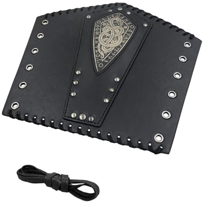 Armskydd i konstläder - medeltida cosplay-armband, mjukt justerbart handledsskydd | Kostymtillbehör för kvinnor för kvinnor, LARP Design | Rollspelsprop