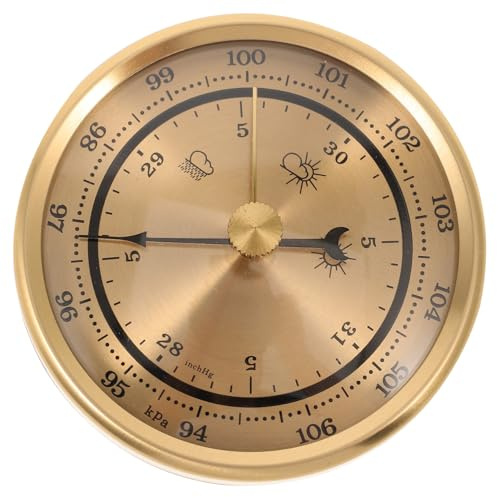 Yardwe Barometer Mit Zifferblatt Tragbares Wetterbarometer Haushaltsgerät Mit Thermometer Und Hygrometer Druckmessgerät Für Täglichen Gebrauch