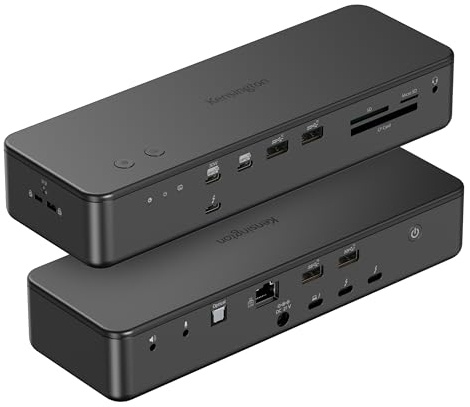 Kensington EQ Pro Thunderbolt™ 5 Dock Designed for MacBook, Optimized for M-Series Pro/Max Models, 140W PD, 80Gbps Data Transfer, Built-in and Lockable PCle M.2 SSD Slot for Quick Storage K33612NA