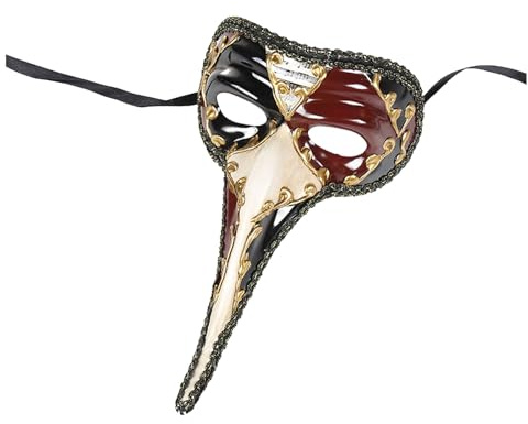 Celanisai Máscara Veneciana Hecho A Mano Larga Nariz Máscara De Bola Mascarada Máscara De Bola Carnaval Fantasma De Carnaval Veneciano Máscara De Diseño Vintage Media Facial