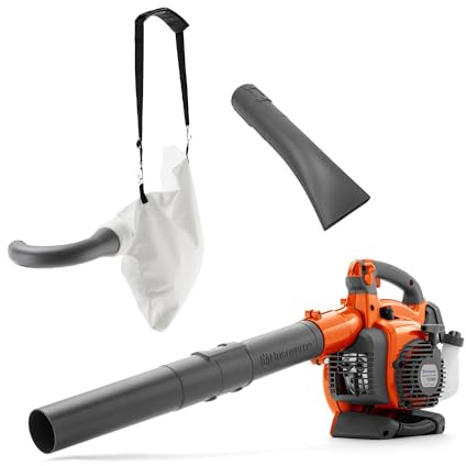 Husqvarna 125BVX Souffleur à feuilles à essence et aspirateur de jardin, 28 cm³, avec broyeur, régulateur de vitesse et buse réglable