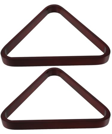 DECOMELODY 2 Pezzi Triangoli da Biliardo in Legno Solido Supporto per Palline da Tavolo da Biliardo Design Vintage Resistente e Adatto Palline Standard per Giochi Professionali