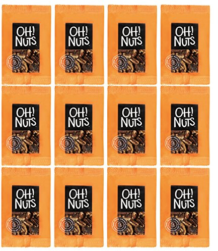 Oh! Nuts Pecans Roasted Salted Individual Nut Snacks for On-the-Go - 12 Convenient Nut Snacks for School - Bulk Nuts Variety - Individual Packs (1.5 oz Each)