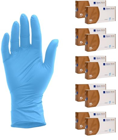 ABENA Nitrilhandschuhe Blau, XL, 1000 Stück | Einmalhandschuhe, Puderfrei, Latexfrei, Einweg