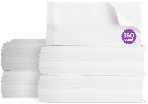 Disposable Dry Wipes for Adults & Baby - 150 Count (5 Packs of 30) - Gentle & Durable Washcloths for Incontinence and Skin Care - 7 x 13 Travel Size - Non-Moistened Face Cloths