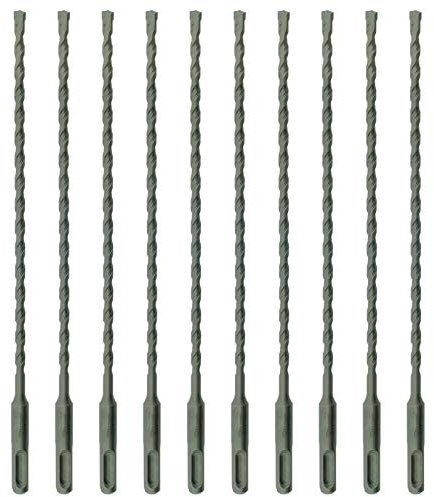 SabreCut 10pcs SDSB6_10 6mm x 210mm PGM Approved SDS+ Drill Bits | PGM approved carbide tip and reinforced chrome vanadium core drill stone, concrete and brick with long service life