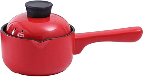 YQBUER Milk Pan Enamel Pot Ceramic Milk Pot Mini Nonstick Casserole Baby Hot Milk Porridge Noodle Soup Pot