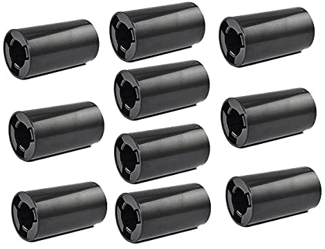 Doumneou 10 Pack AA auf C Batterie Adapter Koffer, AA auf C Abstands Halter, AA auf C Batterie Adapter Konverter Koffer (Schwarz)