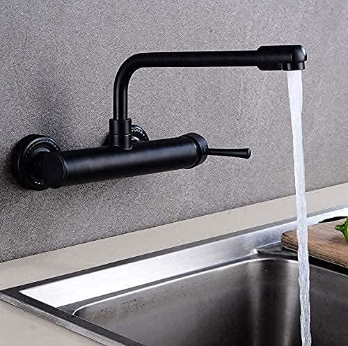 Wasserhähne, Schwarze Wandmontage Küchenarmatur Waschtischmischer Badezimmer Wand der Schwarzen Waschbeckenarmatur Waschbeckenarmatur Badarmatur