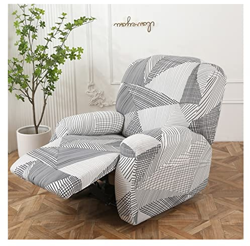 Stretchhusse für Relaxsessel 4-Teilig Stretch Sesselbezug Relaxsessel mit Seitentasche Sesselschoner für Relaxsessel Elastisch Waschbar Sesselbezug Bezug für Husse Relaxsessel (Color : #16)