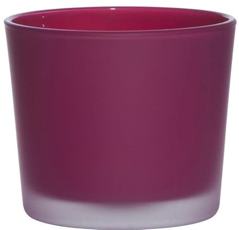 INNA-Glas Maxi-te-ljusglas Alena Frost, matt magenta, 9 cm, Ø 10 cm