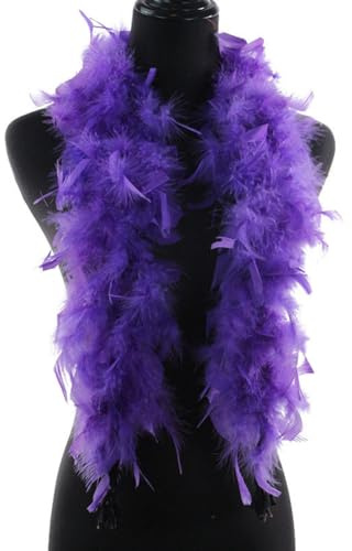Egurs Federboa Flauschige Truthahnfedern zum Basteln Federschal Bunte Truthahn Federn Boa Federstola Federnkranz MarabuBoa für DIY Handwerk Karneval Party Kostüm Zubehör 120cm