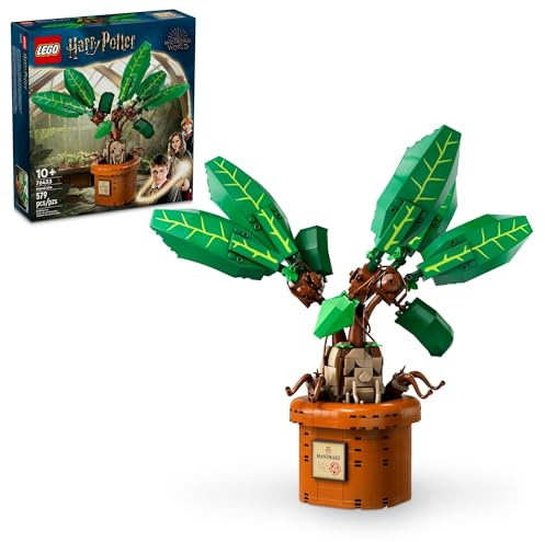 Lego Figurine de mandragore Harry Potter et Plante en Pot, idée Cadeau de Collection Harry Potter pour Enfants, Jeu de créature Magique pour décoration de Chambre 76433