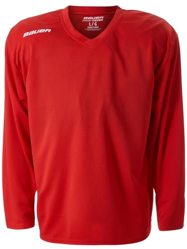 Bauer Hockey Flex Practice Jersey (Red, Senior Large)