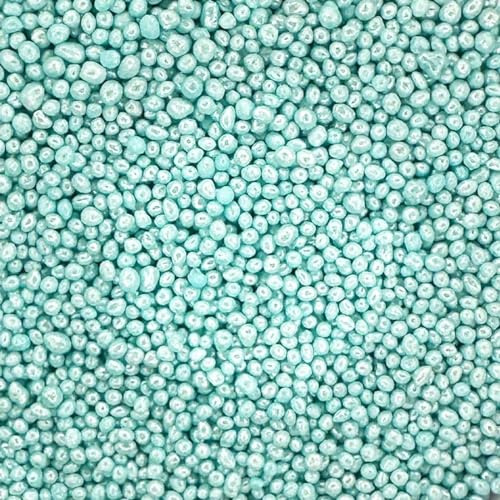 A Pinch Of - 100s and 1000s - Turquoise Glimmer Cake Topper Sprinkles - 30g Edible Shimmer Ball Cupcake Decorations - Weddings, Christenings & Parties