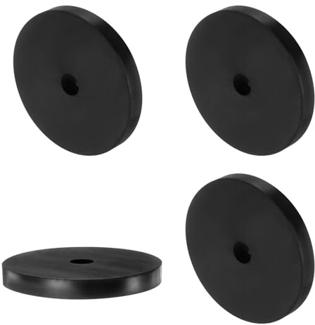 QUARKZMAN Gummi Unterlegscheiben Gummi Abstandshalter Gummiringe 80mm Außendurchmesser x 12mm Innendurchmesser x 10mm Höhe, Runde Dicke Gummischeiben Anti Vibrations Abstandshalter, 4 Stück