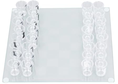 Chess Cup Game Set, Clear Reusable Glass Chess Game Fun for Travel for Promotions,Chess