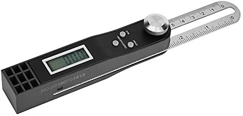 Goniometro Display Digitale Preciso in Acciaio Inossidabile T Goniometro Durevole Misurazione 0 a 360 Gradi Angolo di Errore Basso per la Lavorazione del Legno (0-360°)