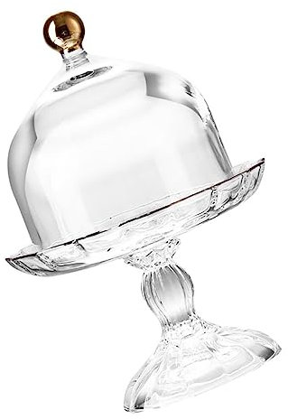 PHENOFICE Vassoio Per Torta Con Coperchio in Trasparente Piatto Per Torta Per Conservazione Cibo Elegante Da Cucina Feste
