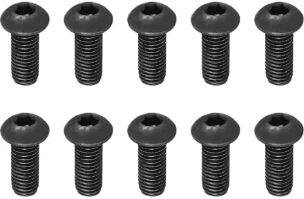 PATIKIL M10.5x30mm Runde Linsenkopfschrauben mit Innensechskant, 10 Stück Kohlenstoff Legierungstahl Rundkopf Sechskantschrauben, Vollgewinde Maschinenschrauben für Möbeleinbau Holzmontage