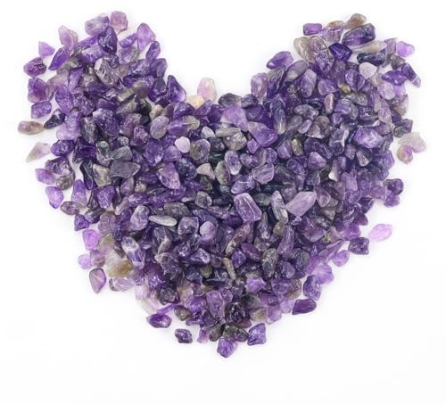 275 g Pietra di cristallo di ametista, schegge di cristallo di ametista, pietra di cristallo burattata da 7 mm a 9 mm, pietre di cristallo naturale frantumato di forma irregolare
