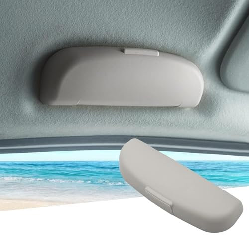 QLEQMZTV Auto Brillenetui Für BMW (5 Series) 2003-2010 (E60, E61), ABS Sonnenbrillenhalter Brillenhalter Glasses Case Holder Brillenetui Aufbewahrungsbox Organizer Innenraum Zubehör,A/Gray