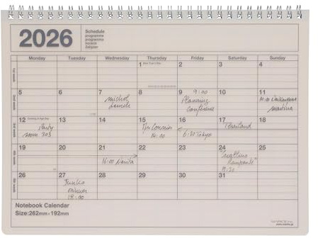 MARK'S 2026 Tischkalender, M , Ivory