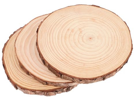 HIAKDOFT 3 Pièces Dalles Extérieures En Bois Pavés Décoratifs Pour Jardin Rondins De Parc Pour Décoration De Pelouse