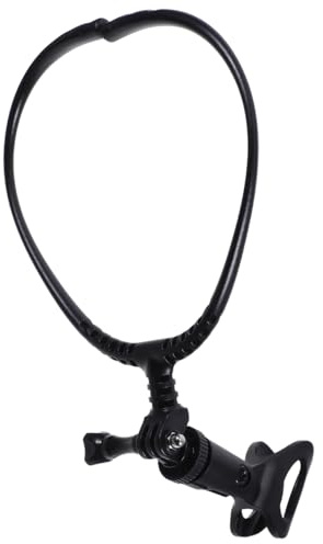 PartyKindom Hanging Neck Microphone Holder Stand for Musicians Detachable Mic Rack Support for Singing Guitar Outdoor Live Streaming Stage Use