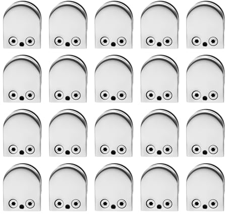 whsiodj Lot de 20 pinces à verre en acier inoxydable 304 8-10 mm pour balustrade en verre, balcon, escalier, sans perçage, montage stable, fixation sûre