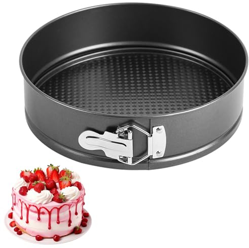 IVEOPPE Springform 22cm Rund Backform - Kuchenform mit Antihaftbeschichtung, Backformen, Tortenform, Kuchenformen für Kuchen Backen