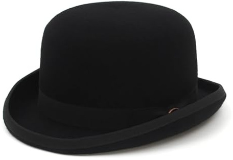 DJSKLDF Cylinderhatt ullfilt cylinderhatt för män kvinnor trollkarl Fedora formell bowlerhatt (svart, L (59 cm))