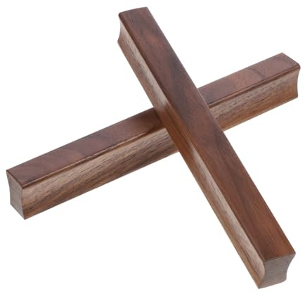HEATSHAKING 2 Stück Schrankgriffe mit Ergonomischem Design und Glatter Oberfläche Rustikale Küchenschrankgriffe für Möbel und Schubladen 128mm Lochabstand Eleganter Stil für Wohnmöbel