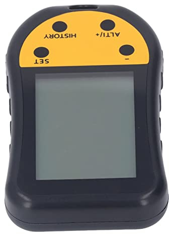 equlup Digitaler Höhenmesser mit Trageband, multifunktionales LCD-Display mit Hintergrundbeleuchtung, tragbarer Kompass, Höhenmesser, Barometer, Thermometer für Wandern, Camping