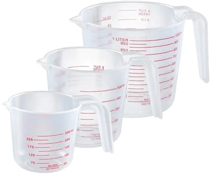 Vasos medidores de 250/500/1000 ml con asa, jarra graduada de plástico transparente, báscula digital for utensilios de cocina, temporizador for hornear y accesorios.(Suit)