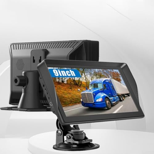 Navegación GPS de camión de 9 pulgadas para conductores comerciales, mapas sin conexión 2024 Reino Unido Francia, planificador de ruta de camiones HGV con asistencia de carril, dispositivo de